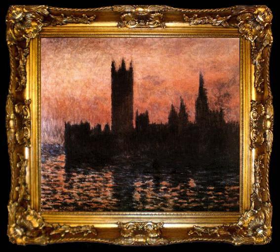 framed  Claude Monet Houses of Parliament,, ta009-2